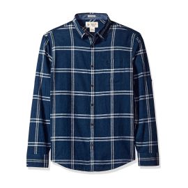 Sleeve Linen Blend Caro Pane Shirt